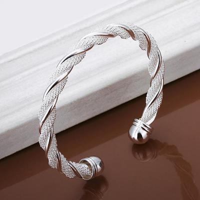 Regalo di gioielli braccialetto aperto con polsino twist placcato semplice moda da donna