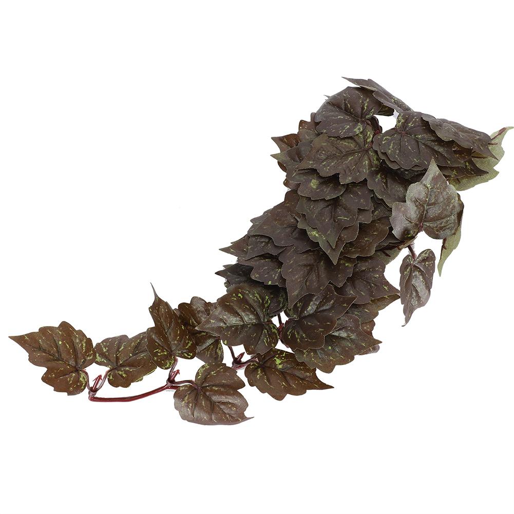 

Aquatic Plant Simulation Rattan Leaves Landscaping for Climbing Pet Box Aquarium Fish Tank