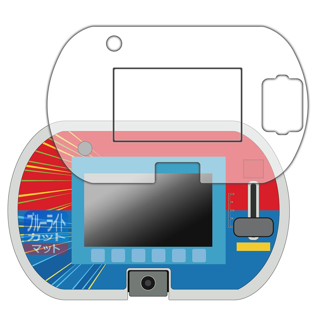 

Мастерская PDA Активно играйте и совместима с Tomica Plarail Pad Blue Light Cut защитной пленки Сделано в Японии учитесь! [Редукция отражения] [Для