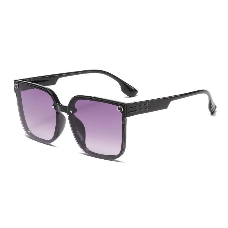New square large frame light luxury style high-end sunglasses vacation sunglasses fashion European and American Internet celebrity glasses