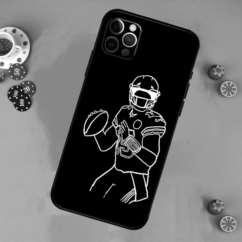 

American football player sport Phone Case For iPhone 17 Air 16 15 14 13 11 12 Pro Max 13 12 mini 15 16 Plus 16e Cover Funda iPhone 13 Pro