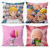 Anime Yumi's Cells The Movie Pillow Case Anti-dustmite Pillowcase Invisible zipper silky short plush Sofa cushion cover