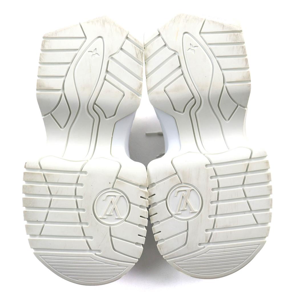 Great LOUIS VUITTON Sneakers White Black Women 36.5 Used