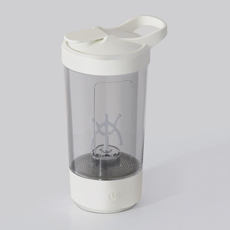 

Електрична чашка-мішалка з однією кнопкою: Автоматичний шейкер харчової якості для кави, молока та спортивних напоїв 400ml білий