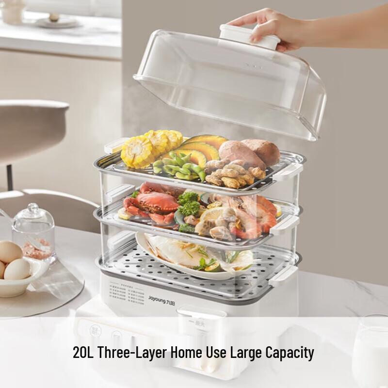 Joyoung GZ572 3-Tier Large Capacity Electric Steamer CN plug (adapter included)