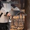 Portable Folding Table Lightweight Heavy Duty Metal Frame Fold-in-Half Desk Outdoor Camping Hiking Backpacking BBQ Tactical Collapsible Table