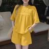 Damen Kurzarmbluse und Shorts Sommer Zweiteiliges Anzug-Set