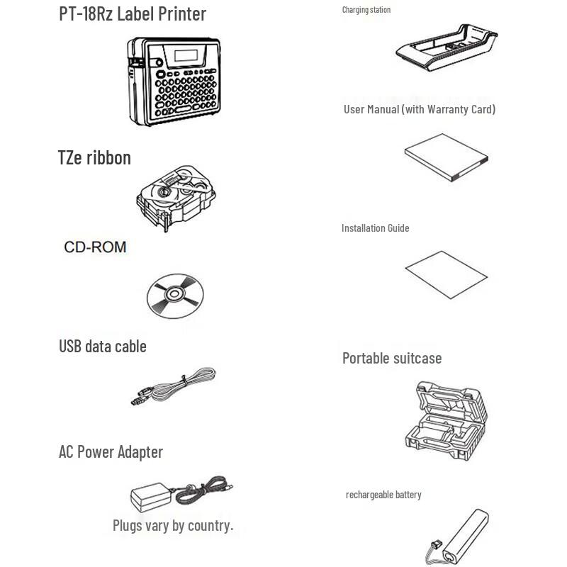 Brother PT-18Rz Portable Label Printer