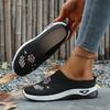 Easy Slip-On Lazy Slides Chinese Style Mesh Upper Shoes Spring Summer Outdoor Home Casual, Women Shoes(The Sizing Runs Big)