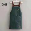 Cooking Apron Waterproof Wide Application with Pockets Oil Proof PVC Apron
