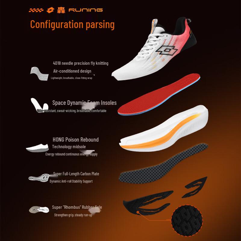 LOTTO Men's Carbon Plate Performance Running Shoes