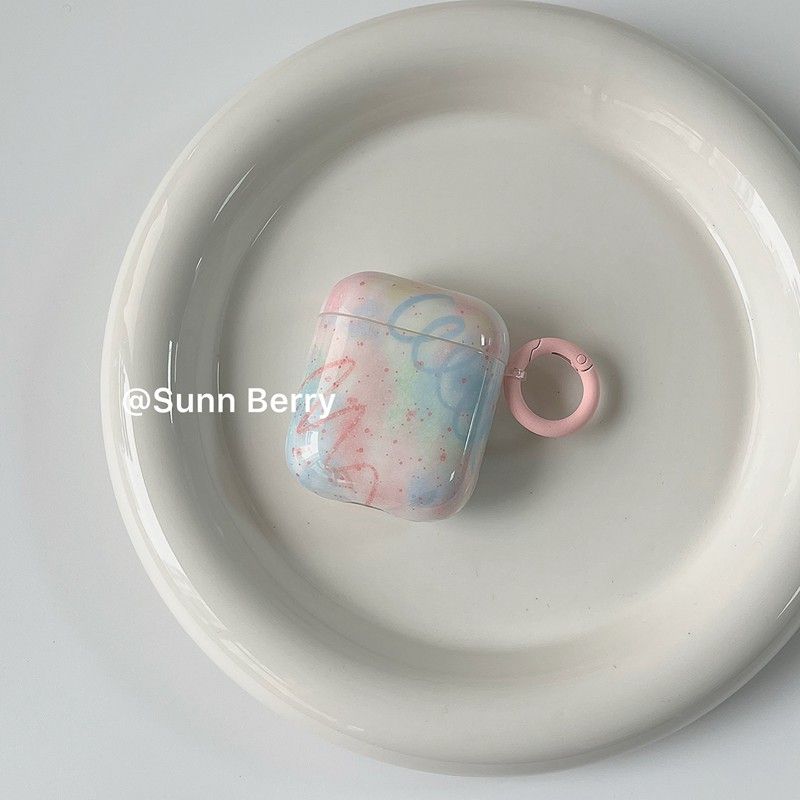 

Pink Green Blue Blooming Splash Ink Applicable Airpods4 Bluetooth Earphone Case Airpods2/3 Protective Case Apple Second Generation Earphone Case Soft airpods pro2 pro2 and pro Neutral