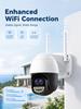 AIOOK Dual lens HD 10MP outdoor camera 5X ZOOM WIFI camera mobile tracking full-color night vision two-way intercom ICSEE APP
