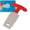 Swimming Pool Eyeball Seat Removal Tool, Stainless Steel Pool Plug Removal Tool with Rubber Handle for Swimming Pool,  a,