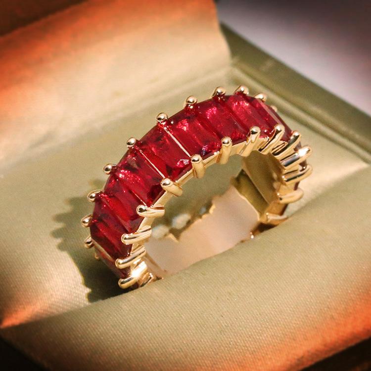 

Yiwu Jewelry AAA цирконовое цветное золотое кольцо No. 6