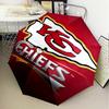 Kansas City Chiefs Logo Umbrella Folding Umbrella, Automatic Umbrella 8-Frame for Travel, Camping Use Gift for Halloween Christmas