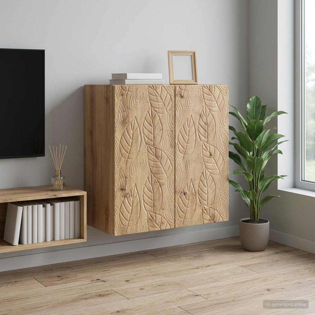 Wall Mounted Cabinet Artisan Oak 59 x 31 x 60 cm Particleboard