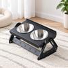 Adjustable Elevated Pet Feeding Stand with Stainless Steel Bowls Ergonomic