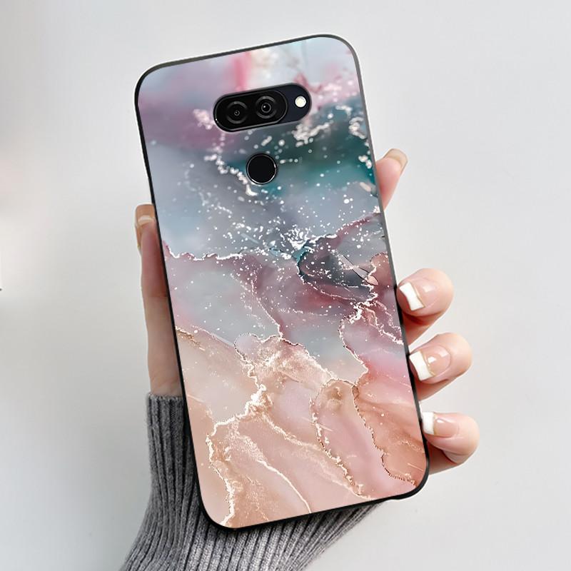 Case For LG Q70 Casing LM-Q730N Luxury Cute Love Rabbit Funny Ultra Slim TPU Black Silicone Soft Cover For LGQ70 Q 70 Phone Case