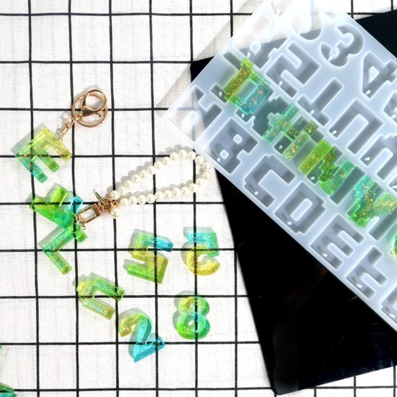 Letter A To Z Mold Alphabets & Number Silicone Mold Epoxy Resin Mold for Jewelry Making Findings Supplies Accessories