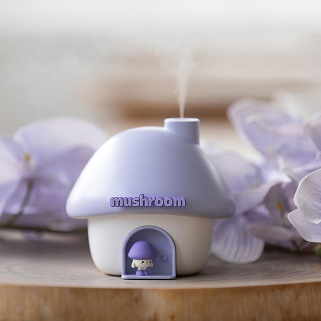 Portable Humidifier, 300ml Small Cool Mist Humidifier, Personal Desktop Humidifiers For Baby Bedroom Travel Home,7 Modes Of Sunset Atmosphere Light