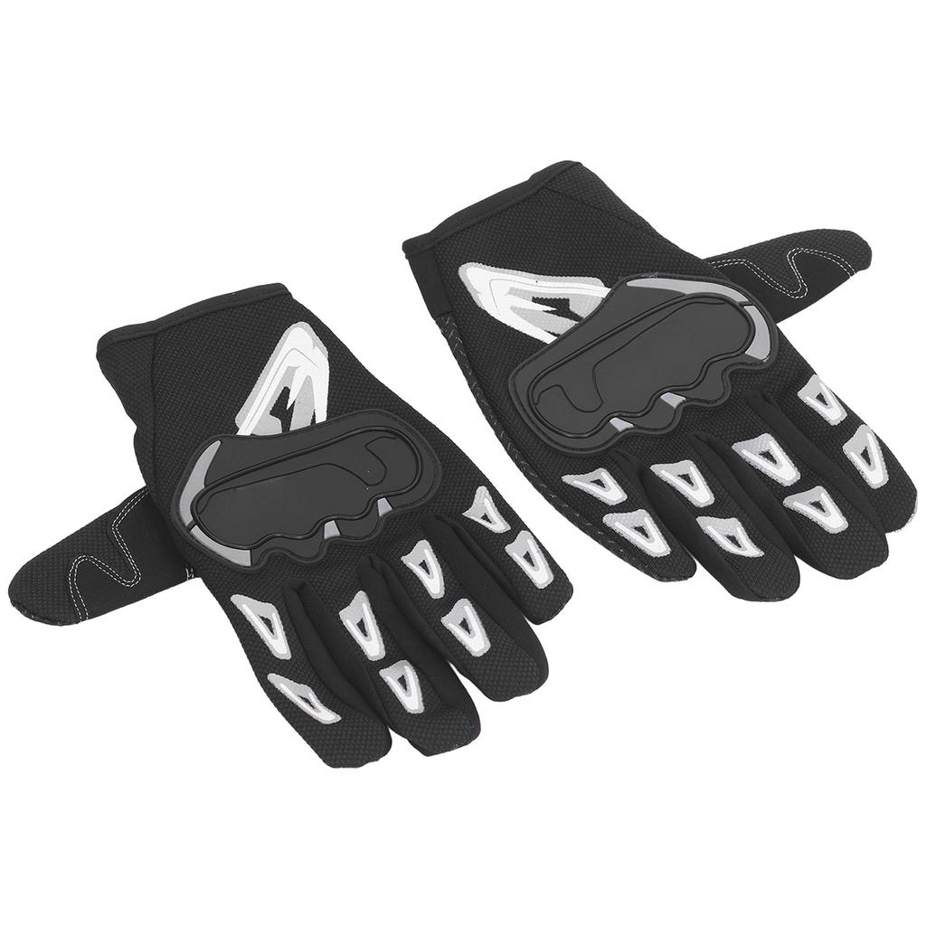 Riding Gloves Motorcycle Gloves Black Grey Full Finger Touch Screen Strong Grip Anti Slip