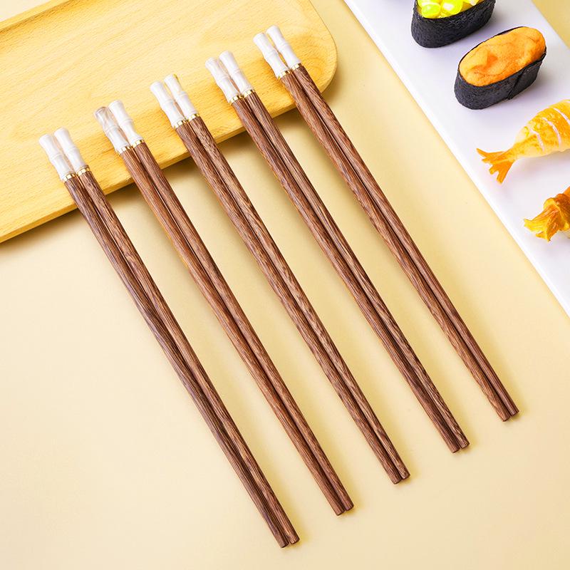 Luxury Imitation Jade & Chicken Wing Wood Chopsticks Set: Antibacterial, Mold-Resistant, Lacquer-Free, and Wax-Free In a Premium Gift Box.