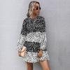 YYFS Women's Fashion Summer Polka Dot Print Long Sleeve O-Neck Casual Dresses