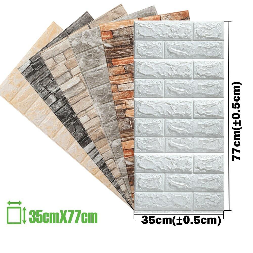 20 pezzi di adesivi murali in schiuma 3D pannelli di mattoni adesivi impermeabili carta da parati soggiorno camera da letto casa casa bagno arredamento
