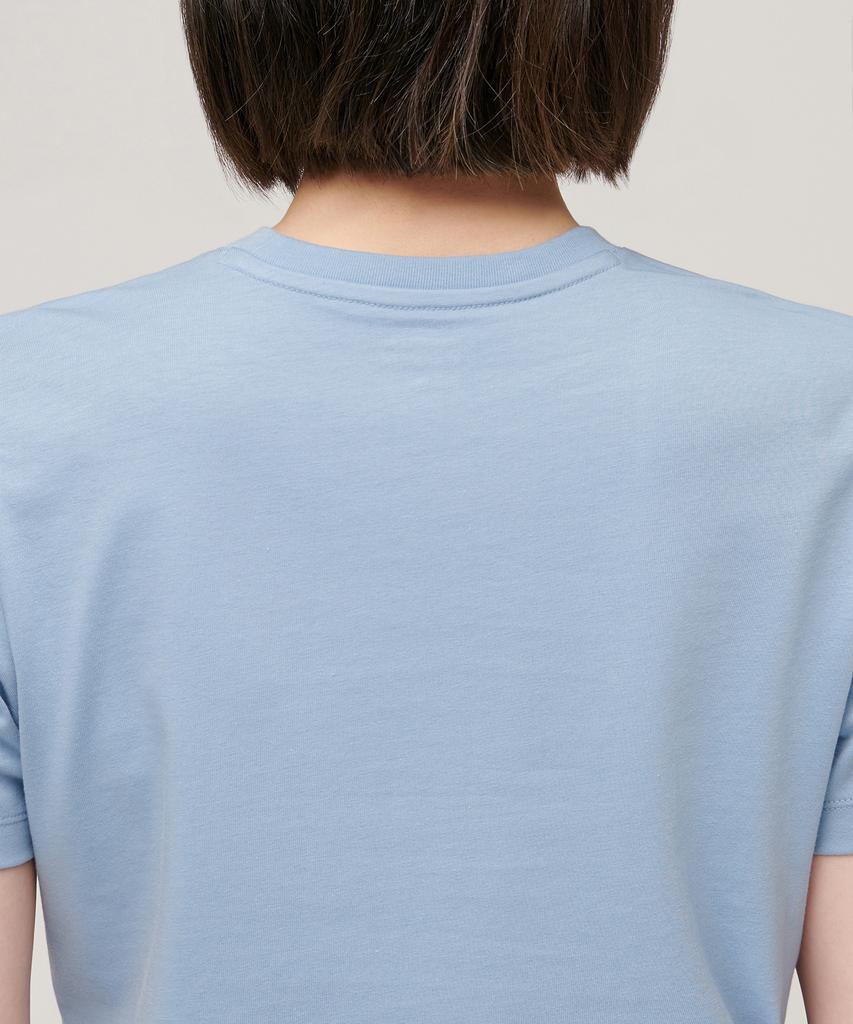 MUSINSA STANDARD WOMAN [Cooltandard] Women'S Crew Neck Crop T-Shirt [Sky Blue]