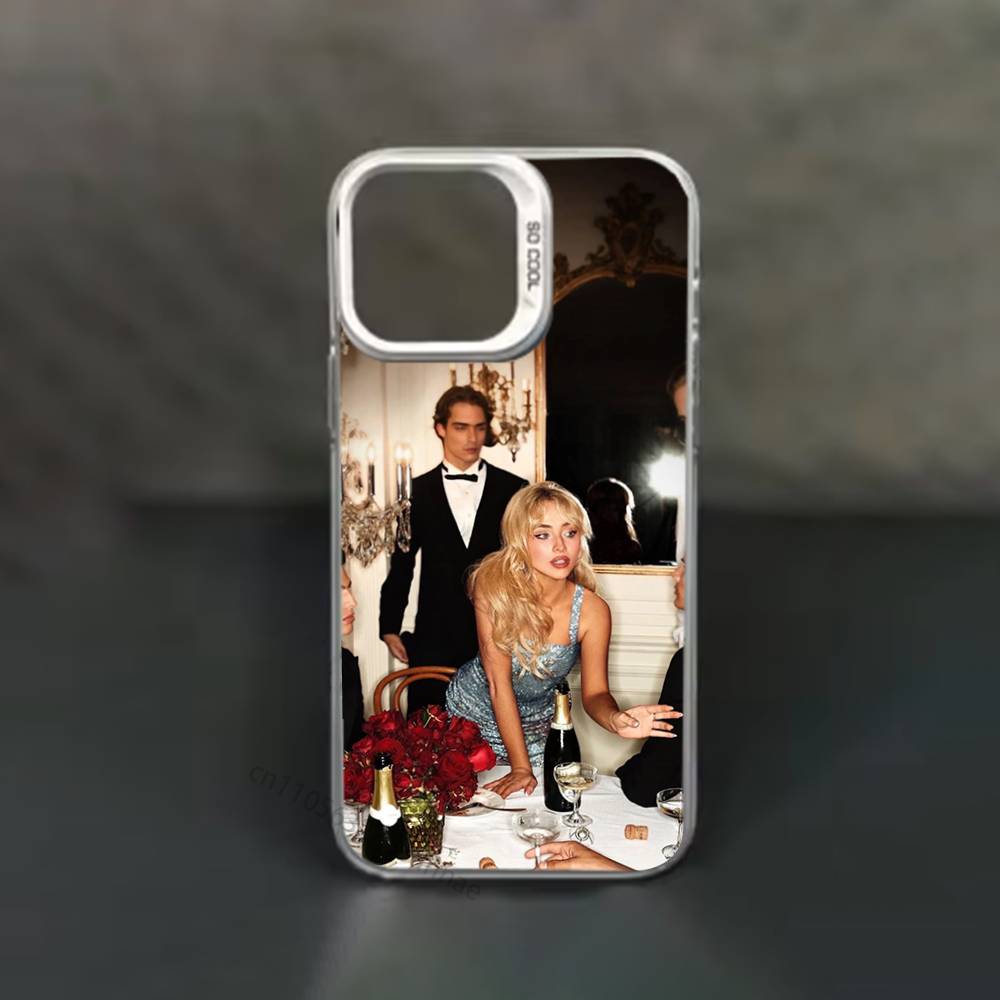 S-sabrina C-Carpenter Cartoon Phone Case for iPhone 15 16 Pro Max  Air SE 11 13 Pro 14 Plus 12 11Pro 15Pro Max 16e Cover