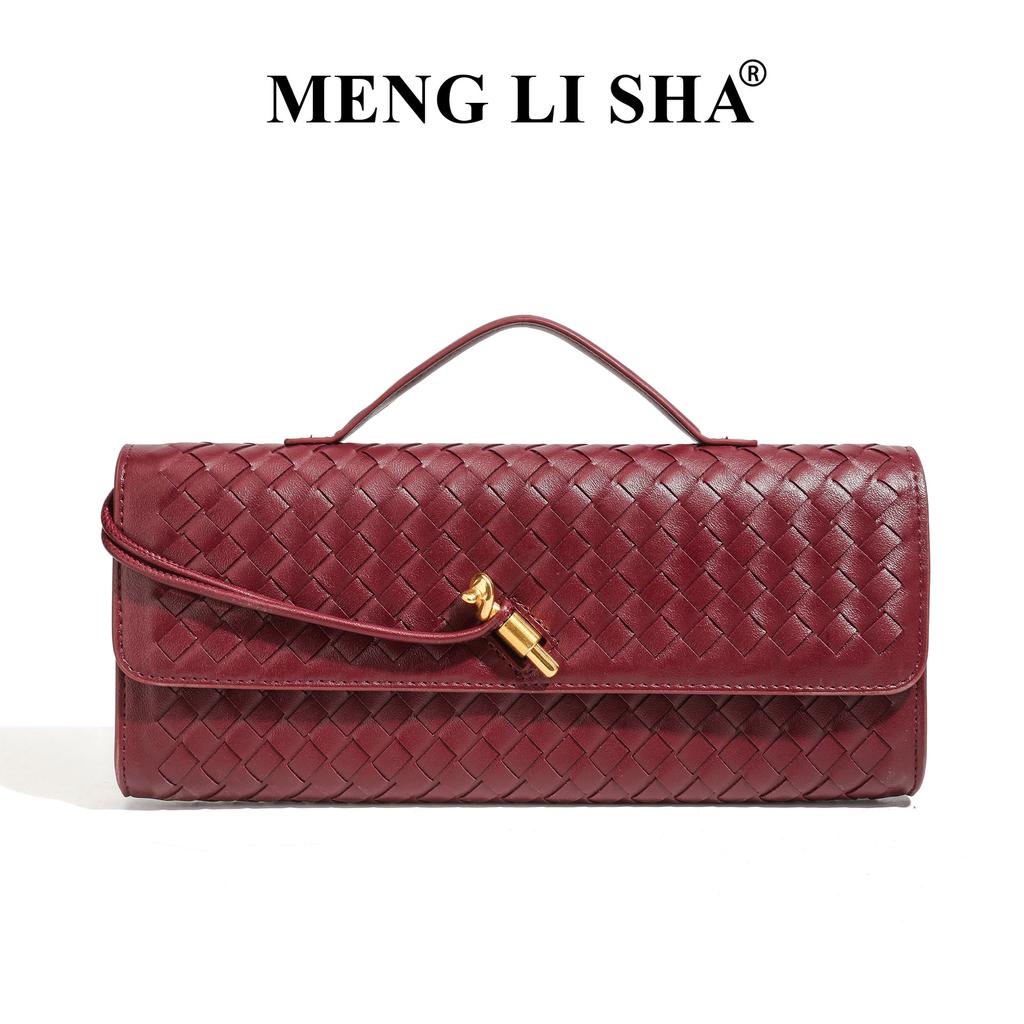 Hot Selling Niche Woven Women's Bag, Horizontal Hand-held Dinner Bag, High-end French Stick Bag, Single Shoulder Crossbody Accordion Bag
