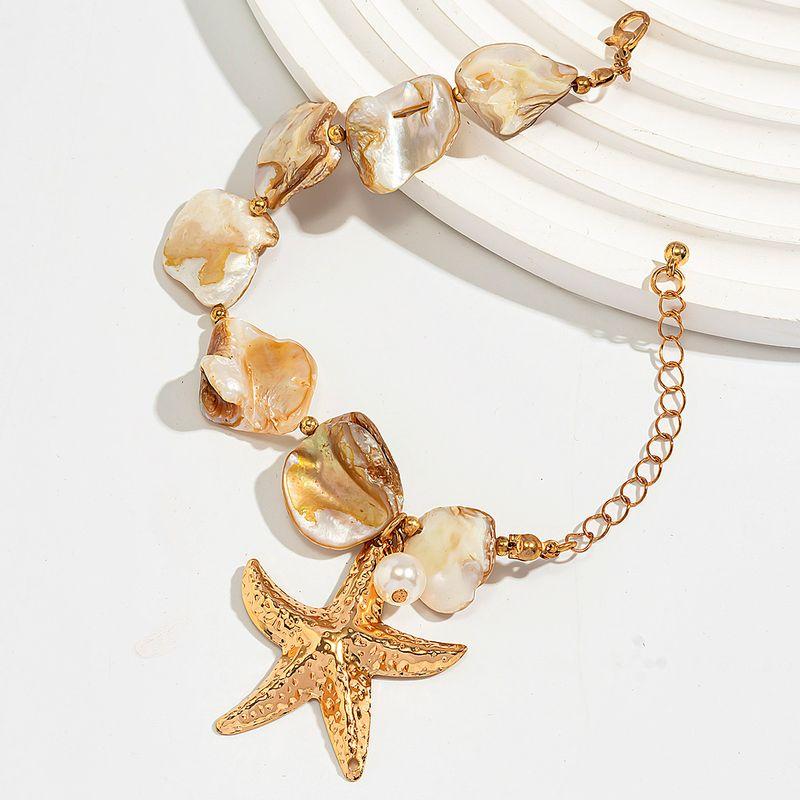 Fashion Ins Style Pearl Shell Starfish Necklace New Arrival Fashion All-Match Classy Exquisite Necklace Jewelry Female Accessories