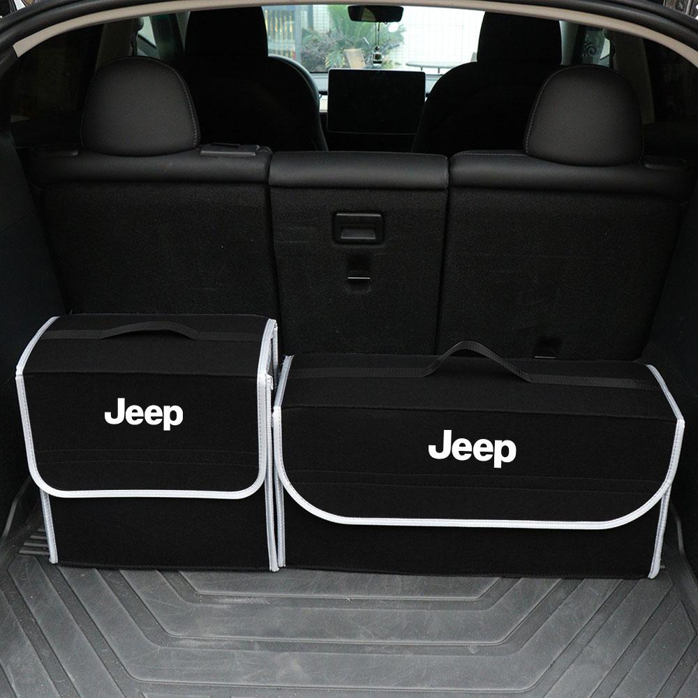 Car Trunk Organizer Box Large Capacity Folding Storage Bag Accessories For Jeep Wrangler Renegade Compass Gladiator Cherokee JL