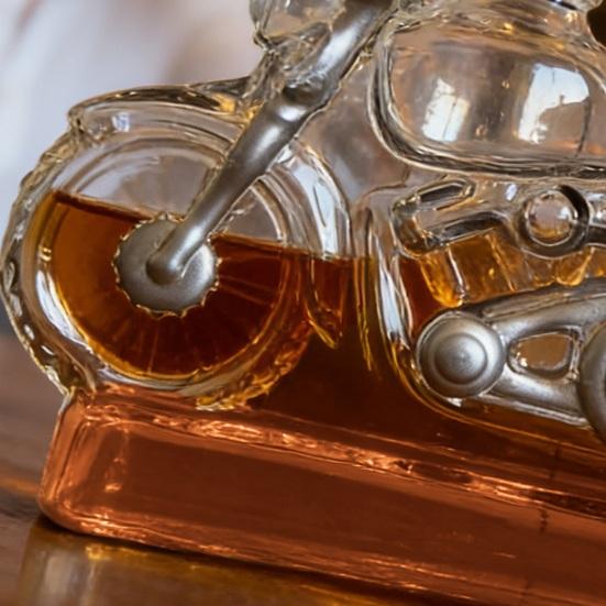 Vinflaska Motorcykel Karaff med Stabil Bas Lättöppnad Propp Vintage Konst Festdekoration Vintillbehör