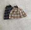 Girls' Plaid Wool Lined Vest Dress - Autumn/Winter Academy Style Strap Dress
