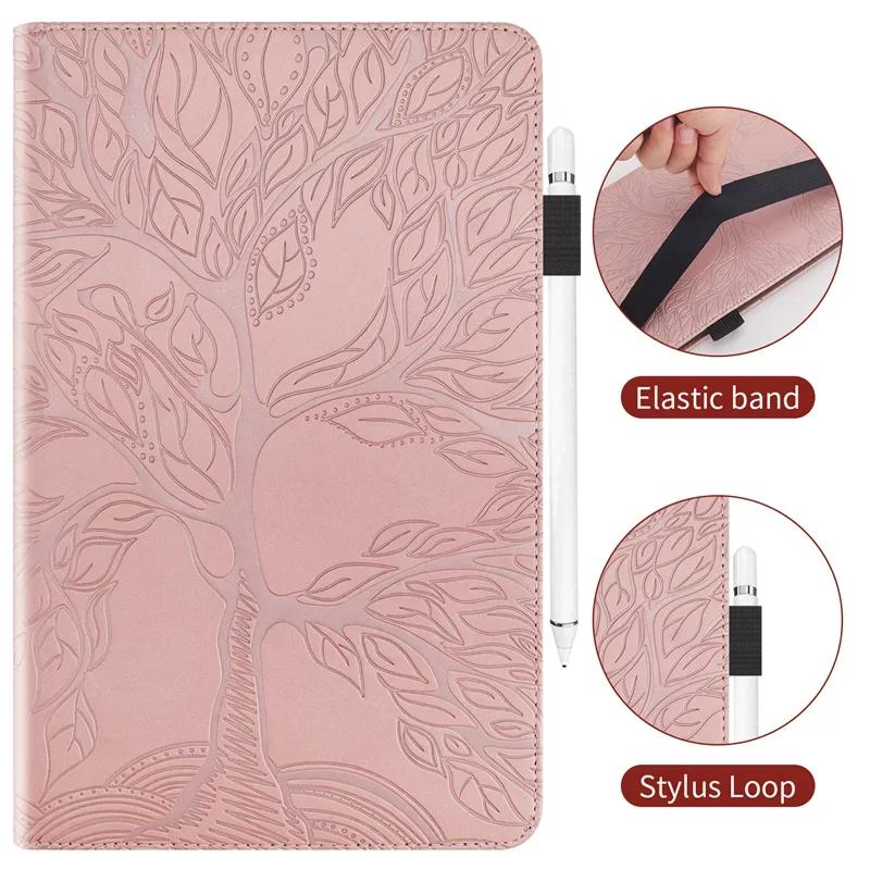 For Honor Pad X8a Tablet Case PU Leather Card Slot Soft TPU Tree Cat Funda For Honor Pad X8A Cover 11.0 inch 2024 Caqa + Stylus