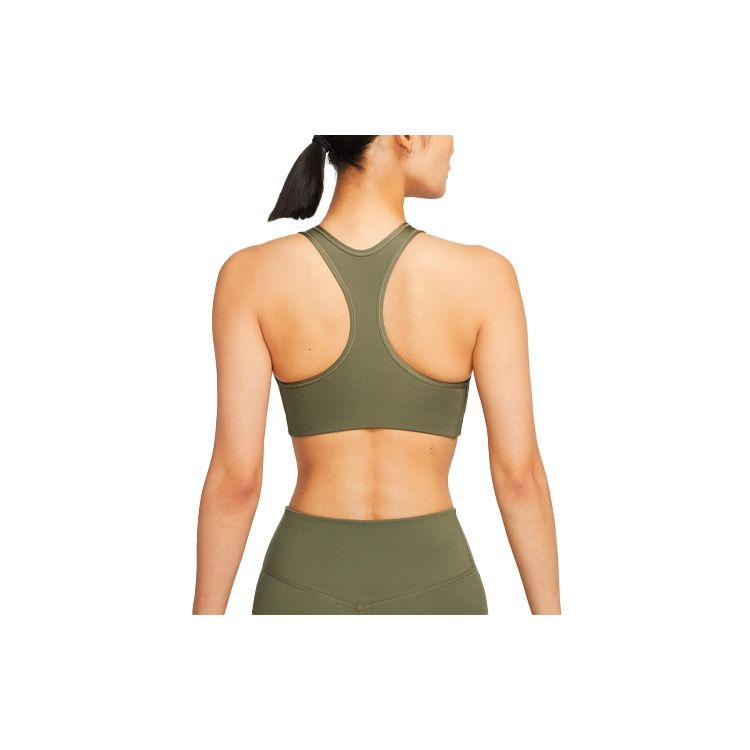 Nike Medium Support One-Piece Padded Quick-Dry Sports Bra Women Underwear Green BV3637-222