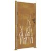 Garden Gate 100x175 Cm Corten Steel Grass Design