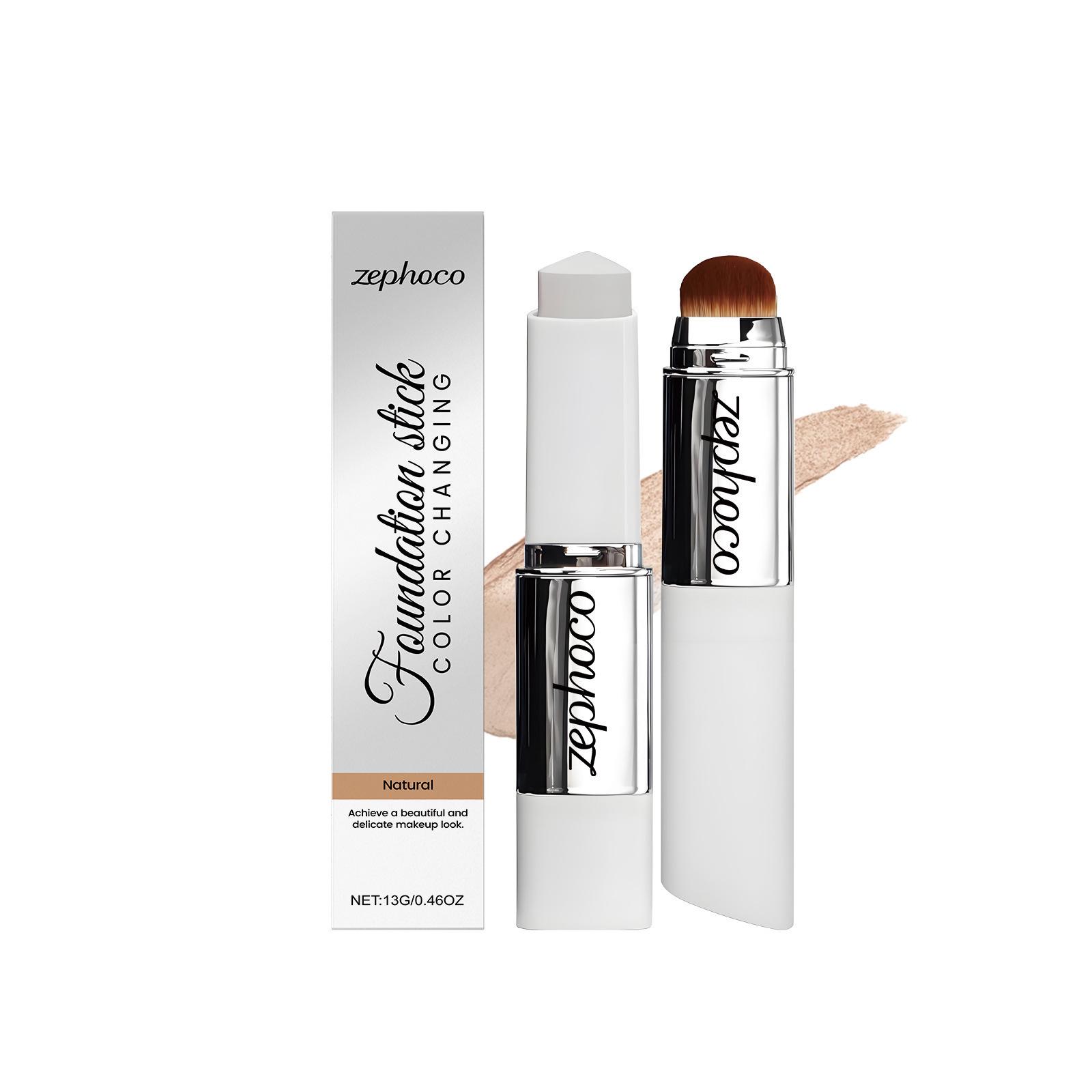 Zephoco 2-in-1 Foundation & Concealer Stick Set - Natural Beauty Translucent Makeup Series.
