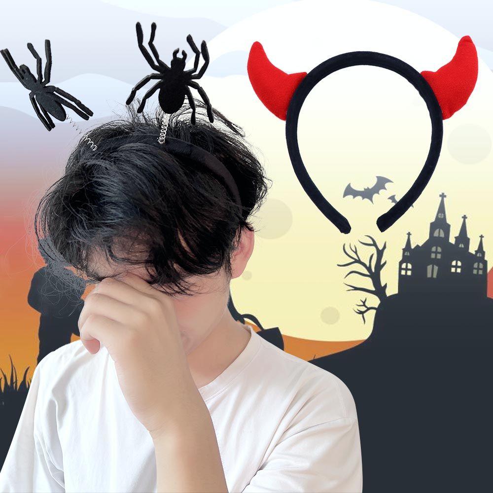 Carnival Easter Party Decor Costume Accessory Bat Devil Wing Women Hair Hoop Spider Halloween Headband Halloween Hairbands