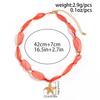 Ocean Style Starfish Scallop Necklace Cute Small Fresh Mesh Yarn Design Collar Chain Necklace