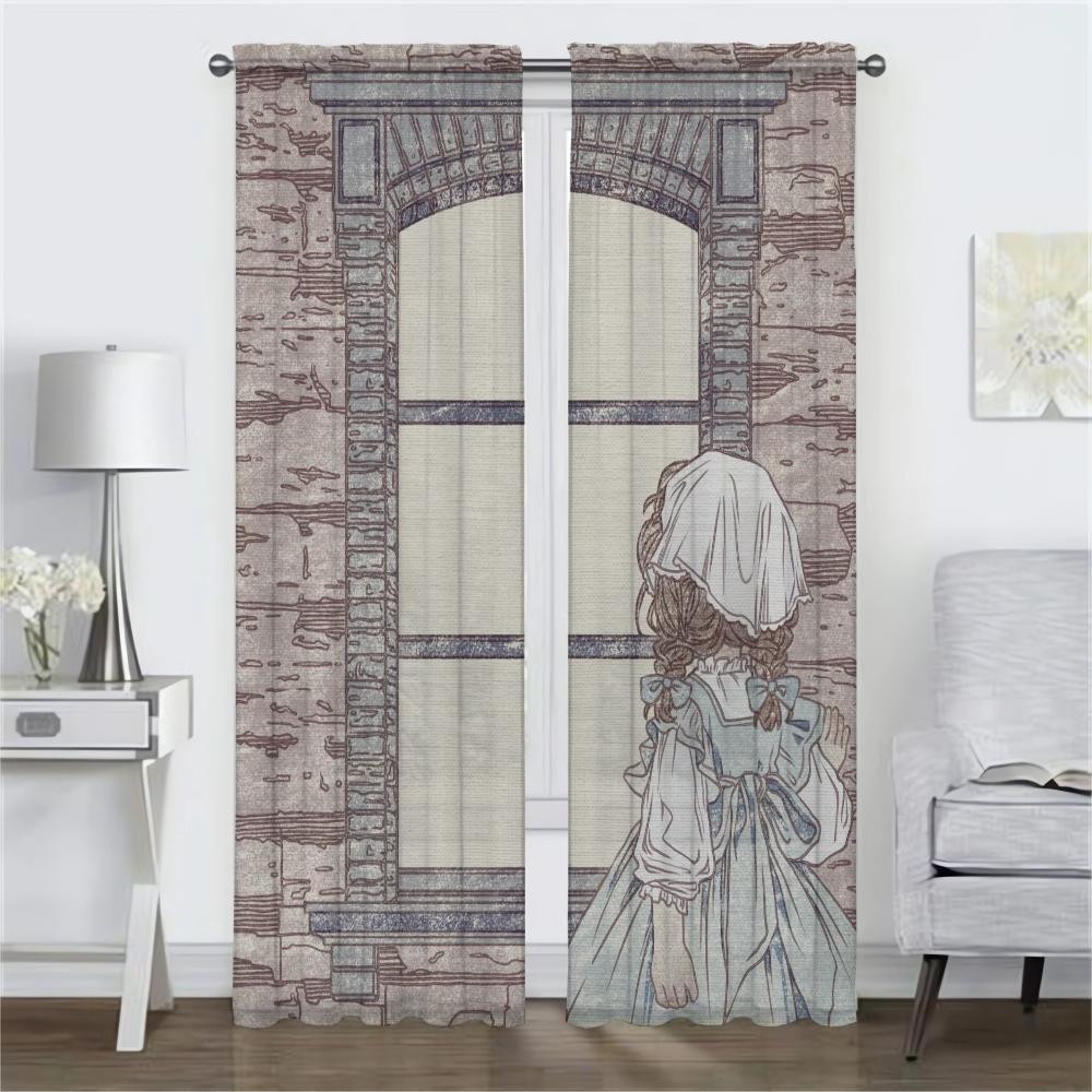A Little Princess Kitchen Curtains for Living Room Curtain Blinds Partition Tulle for Bedroom Shades Home Interior Curtains