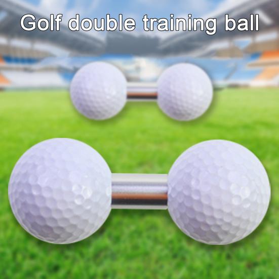 Trening golfowy Podwójna piłka z rurką Trener do układania równowagi Podwójna piłka Pomoc treningowa Narzędzie Akcesoria golfowe Mężczyźni Tata Mąż Prezent