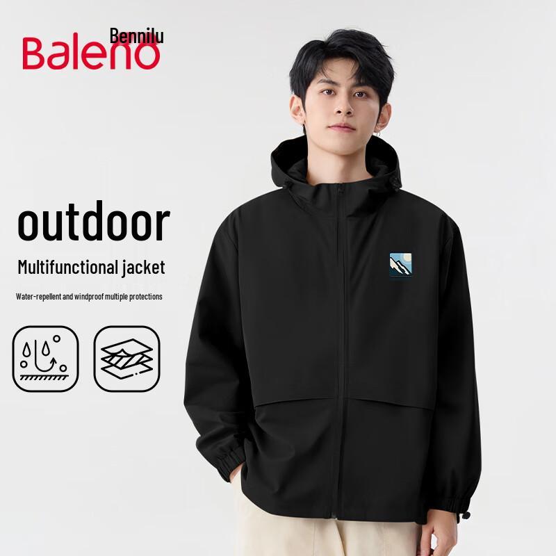 Baleno 2025 Spring Men's Retro Stand-Collar Windbreaker Jacket