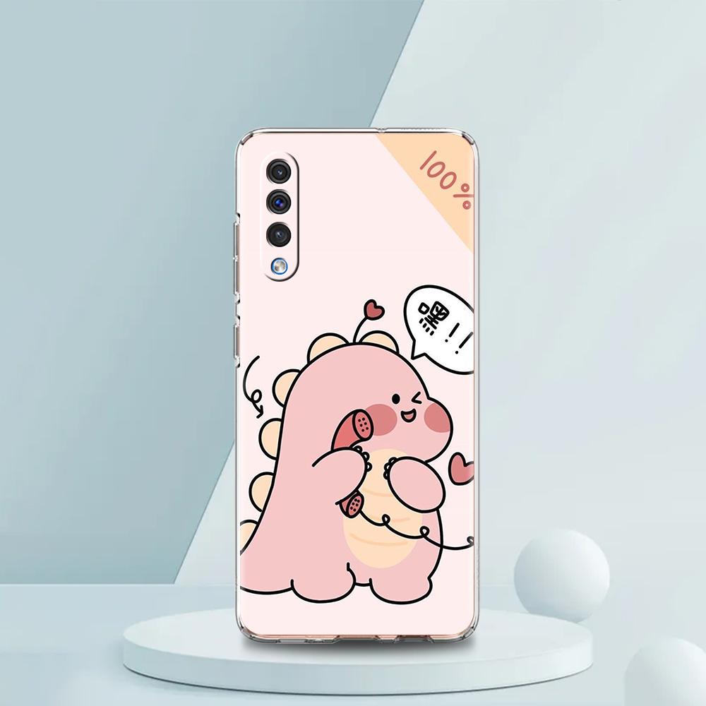 Funny Cute Cartoon Dinosaur Transparent Phone Case for Samsung Galaxy A16 A14 A12 A22 A24 A42 A02 A03S A06 A20 A30 A40 TPU Cover