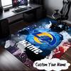 Custom Name Rams Fan Gear USA Rug for Living Room, Game Rooms, Office, Bedroom, Floor Mat Playful Design, Fan Gifts Christmas Decor