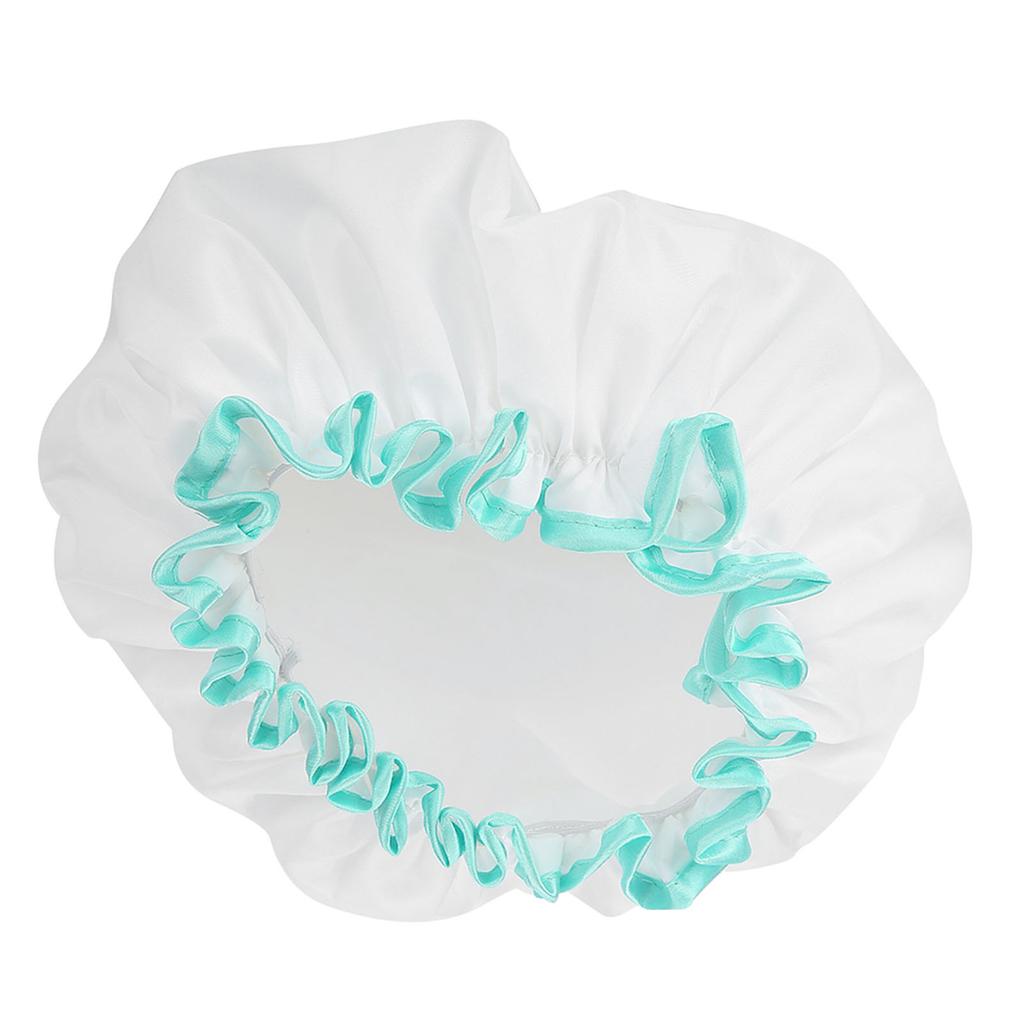 Adult Double Layer Water Proof Shower Cap Thicken Elastic Women Bath Cap Hat Large