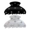Women Hair Clip with Star-Studded Diamond Design Thick Acrylic Stable Grip Hair Accessory for Commuting Dating