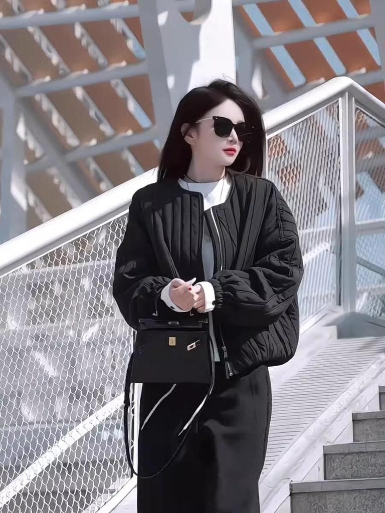 Women's Korean-Style Quilted Short Coat - Petite, Versatile, Warm & Lightweight for 2025 Autumn/Winter